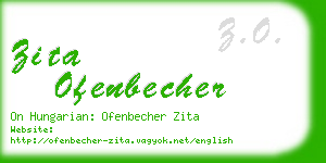 zita ofenbecher business card